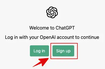 sign up chat gpt